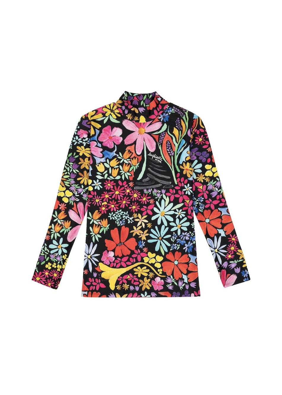 Dauphinette Sophia Mock Neck Long Sleeves Top - L Multicolor